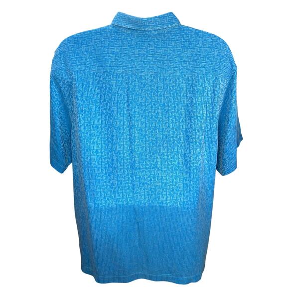 Tommy Bahama XL – Button-Up Shirt – Blue – Short Sleeve – 100% Silk - Picture 2 of 8